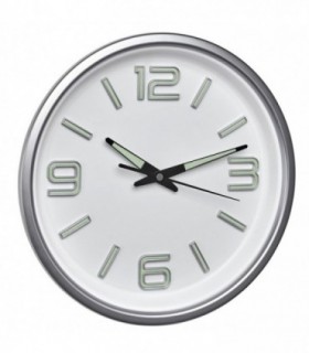 Ceas De Perete Silentios – Analog – Cu Cifre Si Ace Fosforescente – Cadran Alb Cu Argintiu – Tfa 60.3040.02